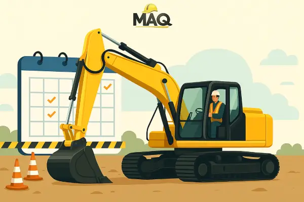 Ilustração para a pergunta Quanto Tempo Dura o Curso de Operação de Escavadeira Hidráulica